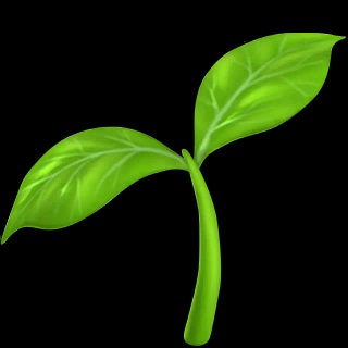 emoji green plant